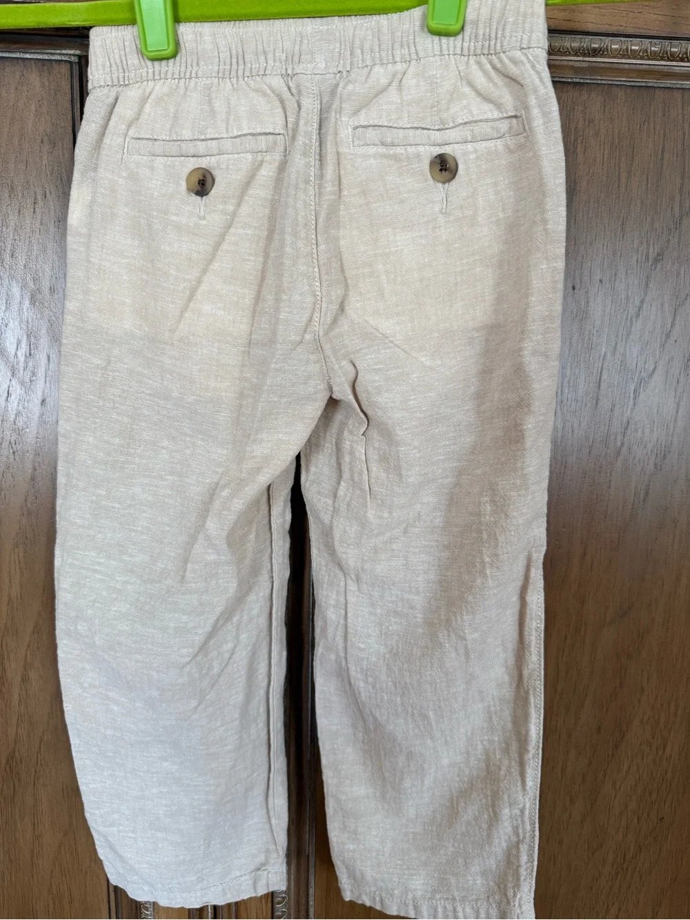 GAP Light Cream Kids linen pants